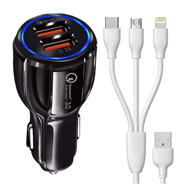 Dual Port USB Car Charger – 3.1A Fast Charger